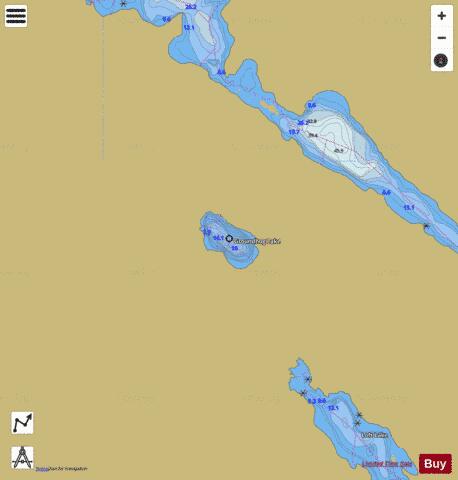 Groundhog Lake depth contour Map - i-Boating App