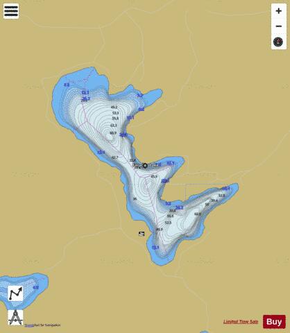 Faraday Lake depth contour Map - i-Boating App