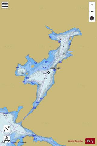 Rainy Lake depth contour Map - i-Boating App