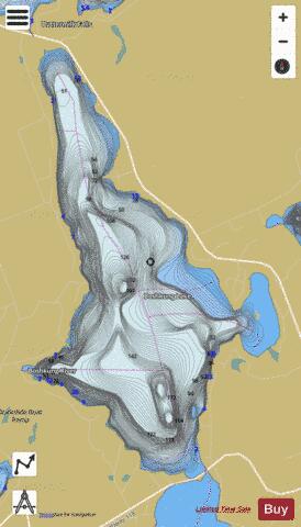 Boshkung Lake depth contour Map - i-Boating App
