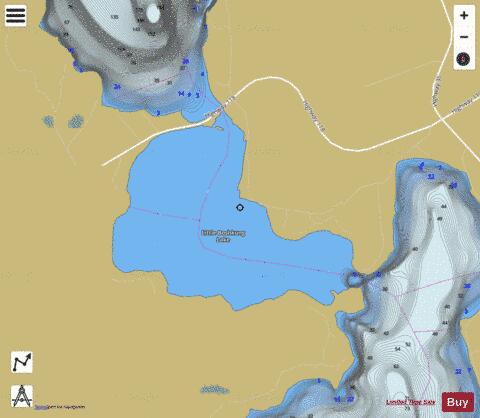 Little Boshkung Lake depth contour Map - i-Boating App