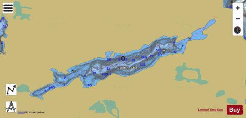Goodwin Lake depth contour Map - i-Boating App