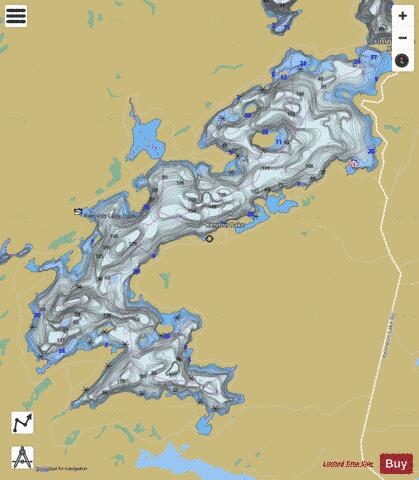 Kennisis Lake depth contour Map - i-Boating App