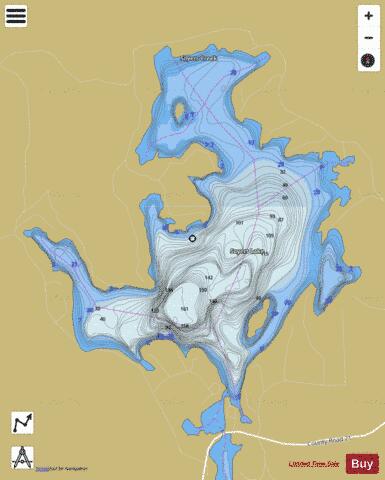 Soyers Lake depth contour Map - i-Boating App
