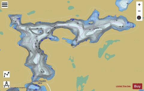 Little Kennisis Lake depth contour Map - i-Boating App