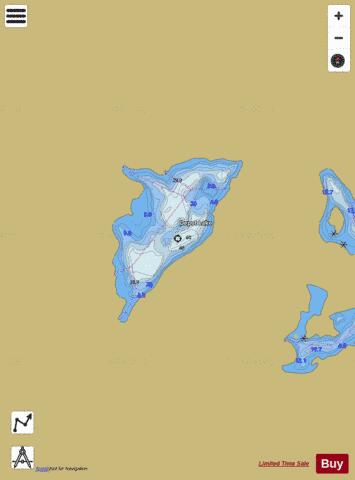 Depot Lake depth contour Map - i-Boating App