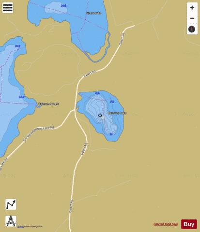 Barnum Lake depth contour Map - i-Boating App