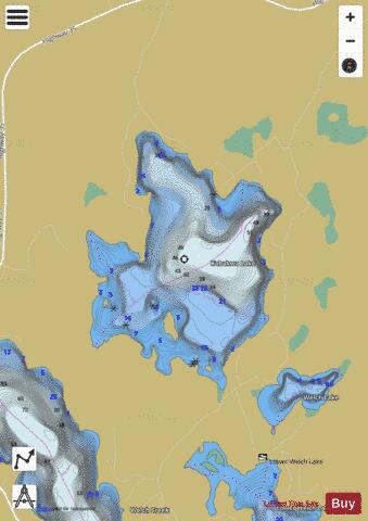 Kabakwa Lake depth contour Map - i-Boating App