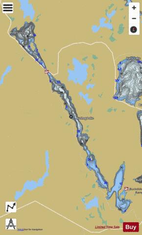Kushog Lake depth contour Map - i-Boating App