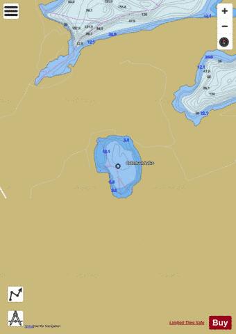 Coleman Lake depth contour Map - i-Boating App