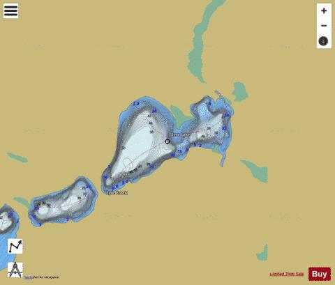 Eyre Lake depth contour Map - i-Boating App