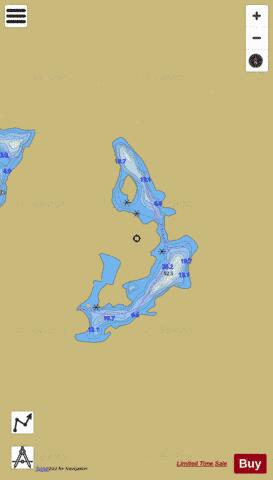 Raddan Lake depth contour Map - i-Boating App