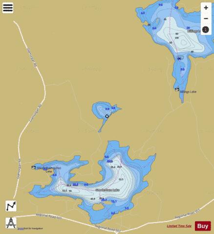 Little Bob Lake depth contour Map - i-Boating App