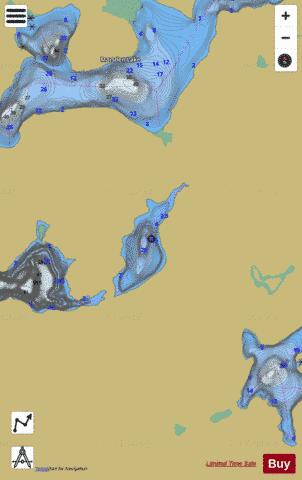 Dog Lake depth contour Map - i-Boating App