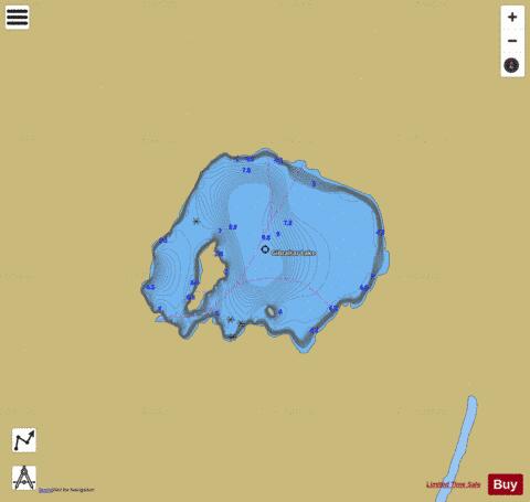 Gibraltar Lake depth contour Map - i-Boating App
