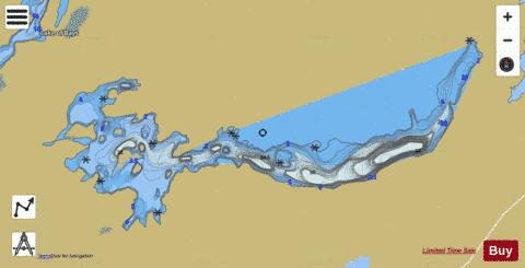 Penassi Lake depth contour Map - i-Boating App