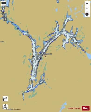 Rabbit Lake depth contour Map - i-Boating App