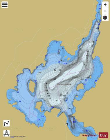 Gananoque Lake depth contour Map - i-Boating App