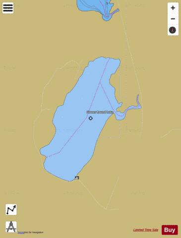 Flower Round Lake depth contour Map - i-Boating App