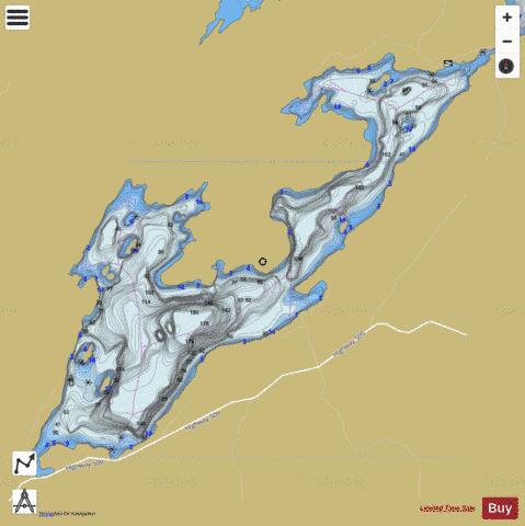 Palmerston Lake depth contour Map - i-Boating App