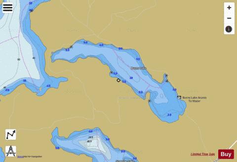Burns Lake depth contour Map - i-Boating App