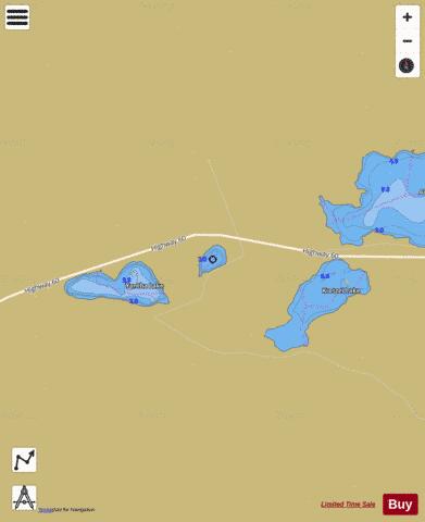 Mishap Lake depth contour Map - i-Boating App