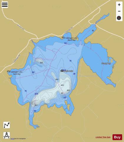 Calabogie Lake depth contour Map - i-Boating App