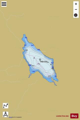 Kelly Lake depth contour Map - i-Boating App