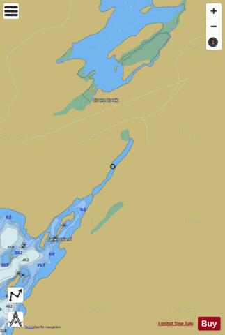 Crown Creek depth contour Map - i-Boating App