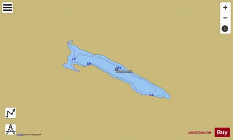 Adams Lake depth contour Map - i-Boating App