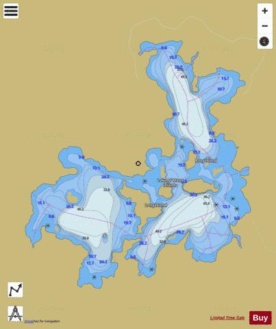 Lake of Many Islands depth contour Map - i-Boating App