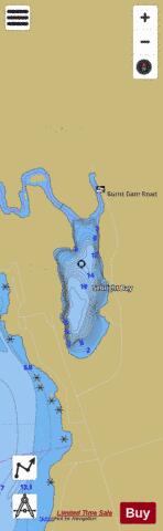 Sebright Bay depth contour Map - i-Boating App