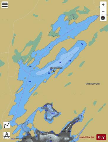 Kingsford Lake depth contour Map - i-Boating App