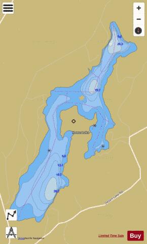 Howes Lake depth contour Map - i-Boating App