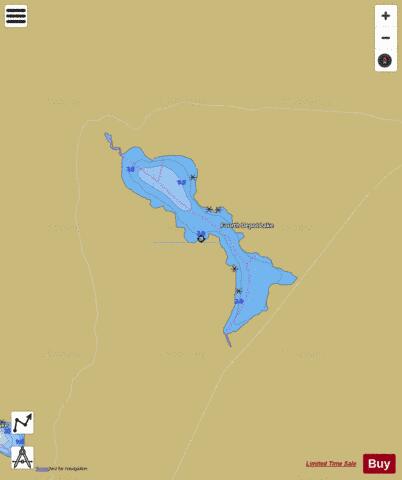 Fourth Deposit Lake depth contour Map - i-Boating App