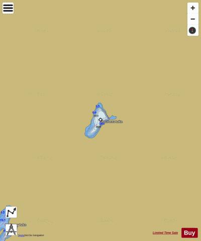 Mousseau Lake depth contour Map - i-Boating App