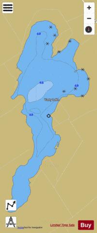 Varty Lake depth contour Map - i-Boating App