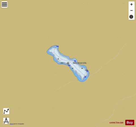 Little Green Lake depth contour Map - i-Boating App
