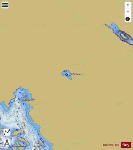 LittleFox Lake depth contour Map - i-Boating App