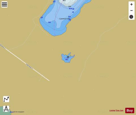 St. Edmunds Lake 10 depth contour Map - i-Boating App