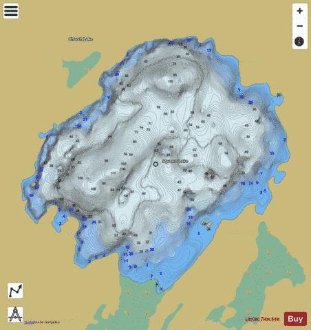 Squeers Lake depth contour Map - i-Boating App