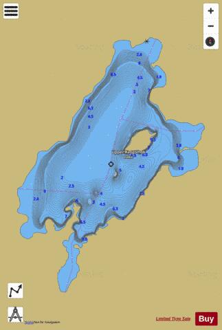 Upper Kaogomok Lake depth contour Map - i-Boating App