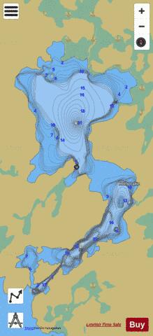Holly Lake depth contour Map - i-Boating App