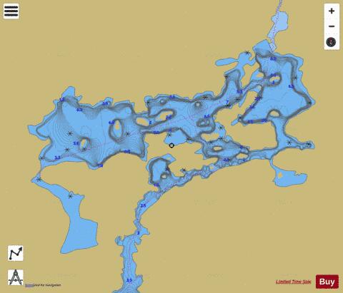 Gaal Lake depth contour Map - i-Boating App