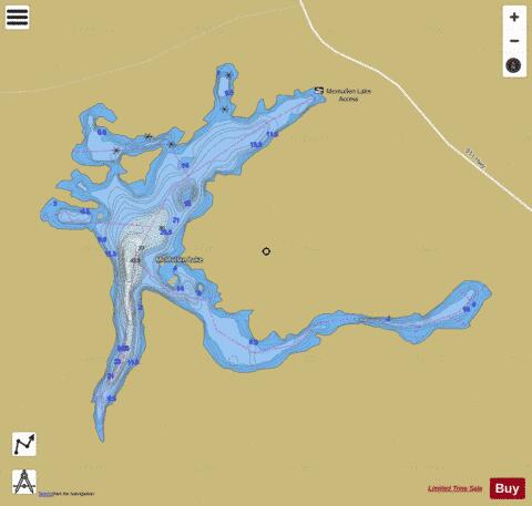 McMullen Lake depth contour Map - i-Boating App