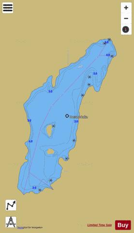 Decross Lake depth contour Map - i-Boating App