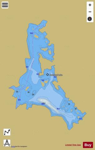 Awkward Lake depth contour Map - i-Boating App