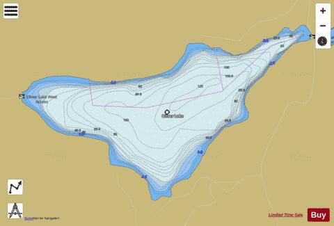 Oliver Lake depth contour Map - i-Boating App