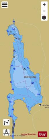 Little Dog Lake depth contour Map - i-Boating App