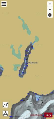 Greenhue Lake depth contour Map - i-Boating App